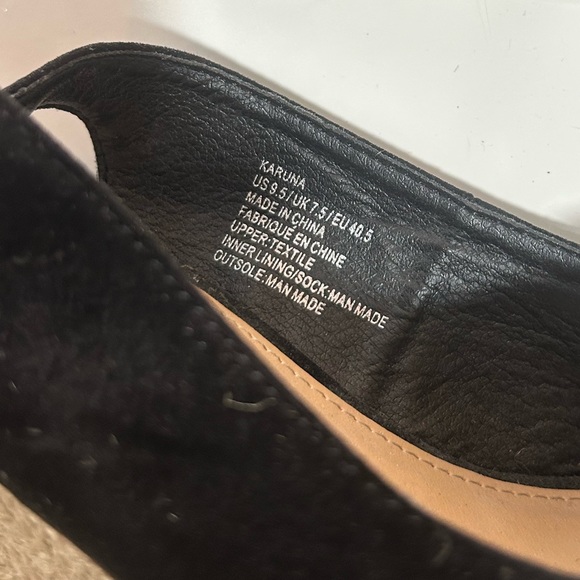 NWOT JUSTFAB BLCK LACE UP ESPADRILLE WEDGE HEELS OPEN TOE SIZE 9.5 - Picture 8 of 9